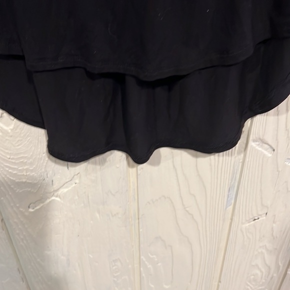 Joan Vass High Low Top with Satin Collar Size Large - Picture 3 of 11